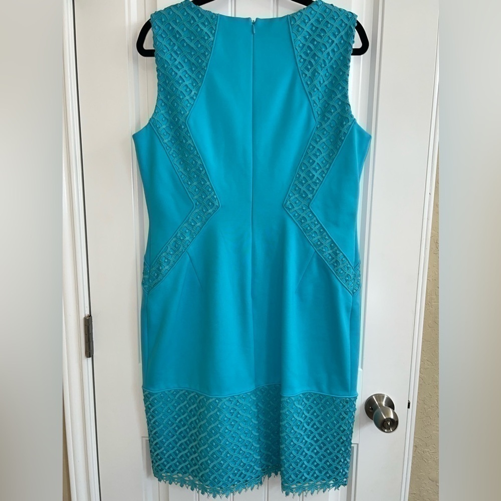 Antonio Melani Aqua Blue Sheath Dress - Picture 4 of 5